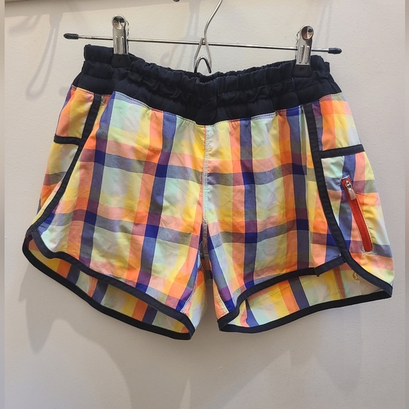 Lululemon Seawheeze 2013 Entry Speed Short - Plaid - Size S - Picture 2 of 14